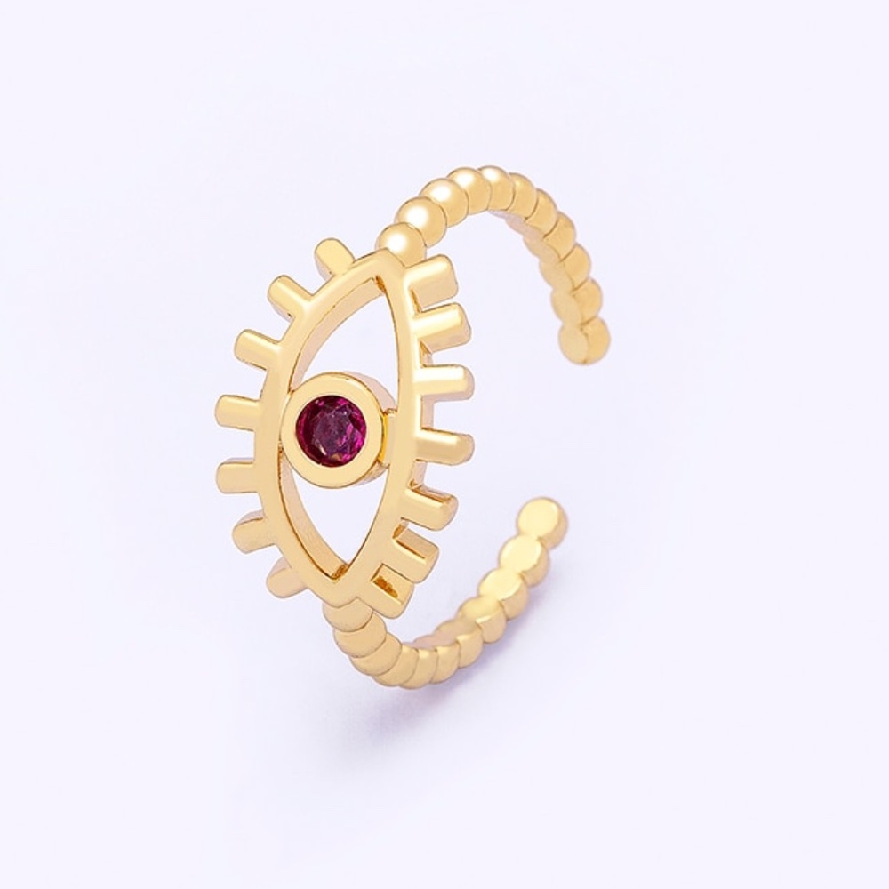Evil Eye Modern Design Ring (Adjustable)